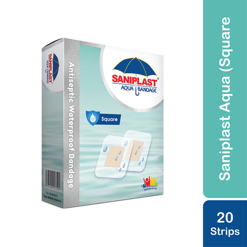 Shop online for Saniplast Aqua Square Waterproof Bandage 20 Strips at the best prices in Pakistan, and keep wounds safe and dry.