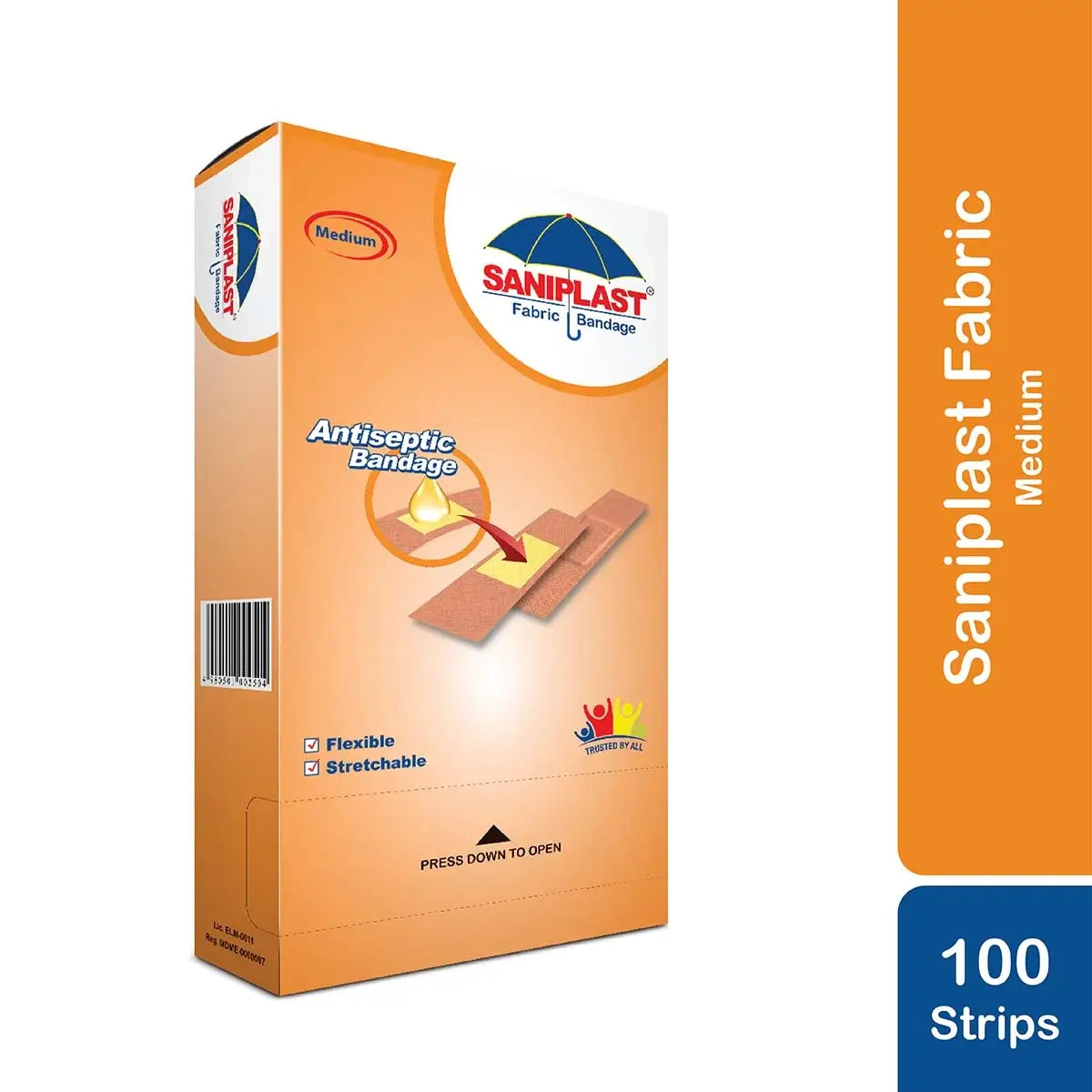 Saniplast Fabric Bandages (100 Strips) Uniferoz Shop