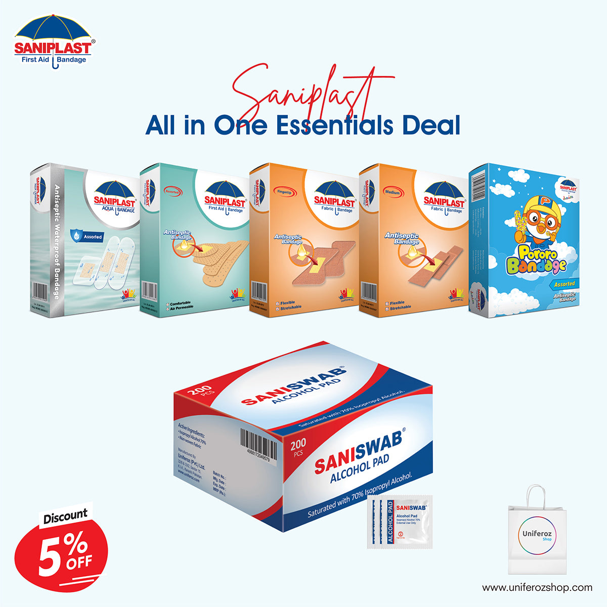 Saniplast All in One Essentials Deal (Flat 5% OFF)