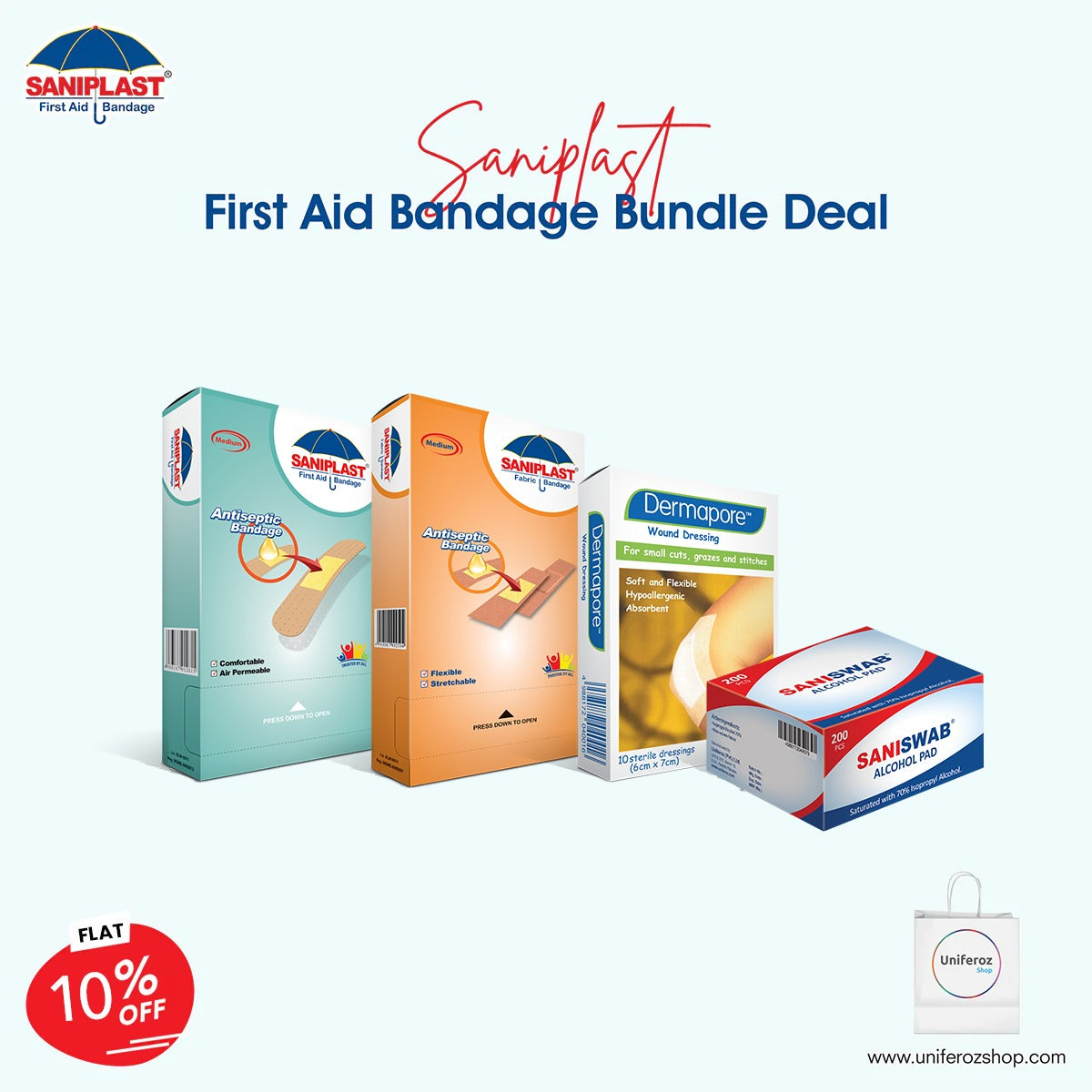 Saniplast First Aid Bandage Bundle Deal (Flat 10% OFF)