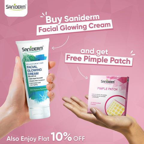 Saniderm Facial Glowing Cream 50ml + Free Saniderm Pimple Patch + Extra 10% Off