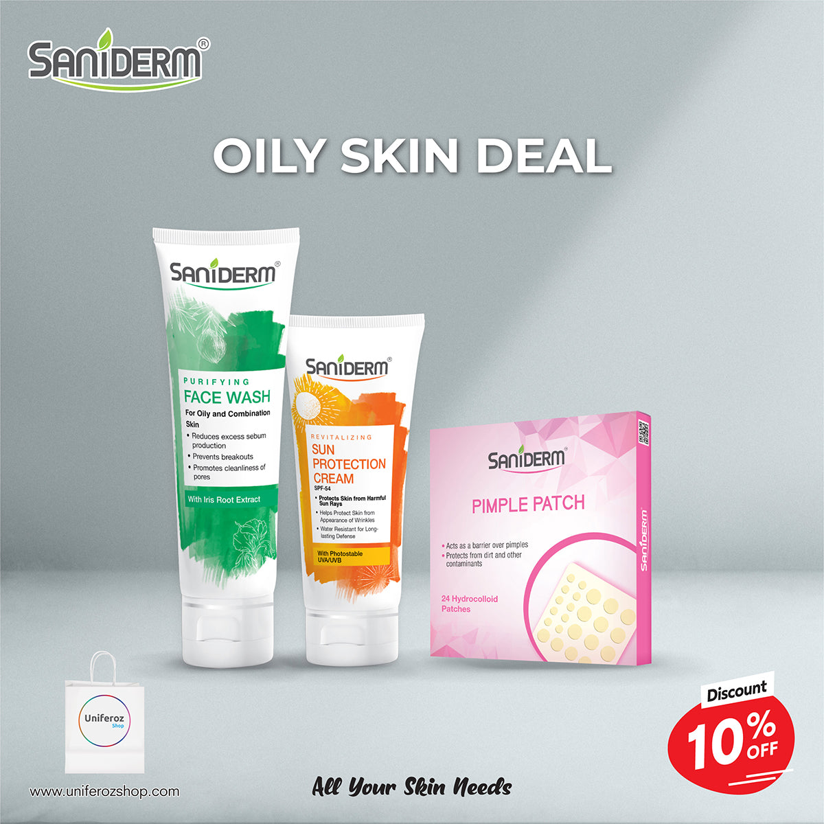 Saniderm Oily Skin Deal (Free Saniderm Pimple Patch)