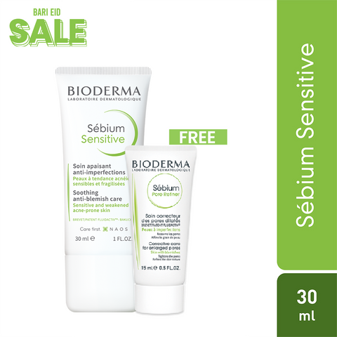 BIODERMA Sebium Sensitive Cream 30ml (Clearance Stock) + Free Sebium Pore Refiner 15ml