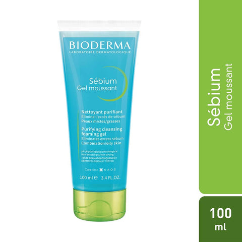 BIODERMA Sebium Gel Moussant 100ml, the ideal bioderma cleanser for combination to oily skin, now available in Pakistan.