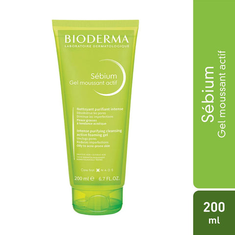 Get BIODERMA Sébium Gel Moussant Actif 200ml, the perfect face wash for oily skin, designed to cleanse and reduce imperfections in Pakistan.