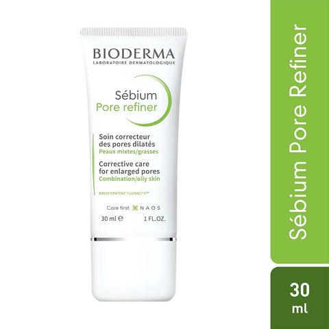 BIODERMA Sebium Pore Refiner Cream 30ml targets and minimizes open pores for smoother skin, available online in Pakistan.
