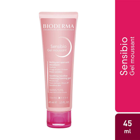 Buy BIODERMA Sensibio Gel Moussant face wash 45ml online in Pakistan for gentle, soap-free cleansing of sensitive skin.
