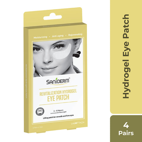 Saniderm Hydrogel Eye Patch pack of 4 pairs for anti-aging and skin rejuvenation.