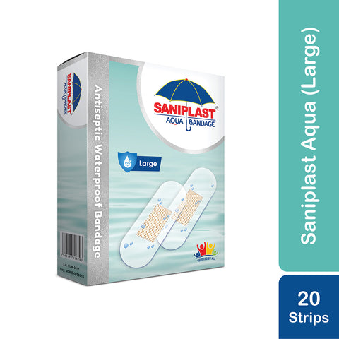 Get Saniplast Aqua Large Waterproof Bandages in a 20-strip pack at the most affordable price in Pakistan.